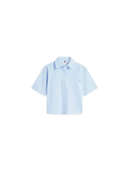 TOMMY HILFIGER Bluză ESS deschis / alb albastru