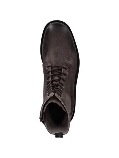Botine Allsaints cu șireturi din piele maro