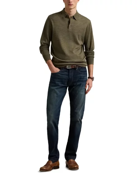 Μικρός κασκέτο Polo Ralph Lauren με χαμηλή μέση υφαίνω διαγωνίως πράσινο