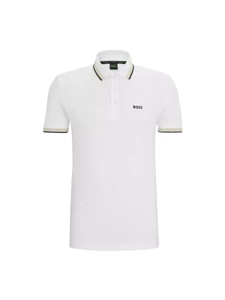 Koszulka polo Boss Green z logo biała