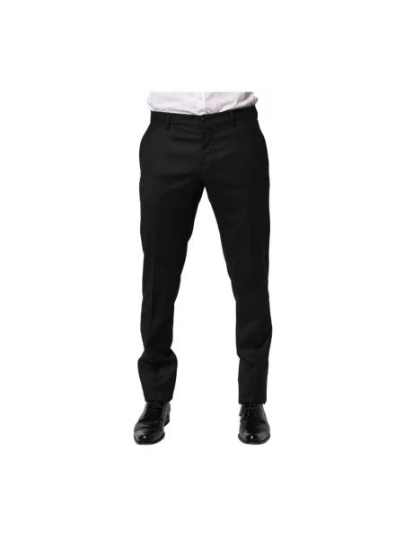 Skinny garnitur Dolce And Gabbana wełniany czarny