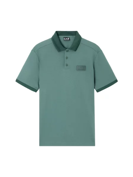 Koszulka polo Emporio Armani Ea7 z dżerseju zielona