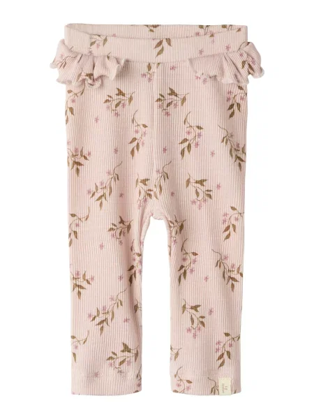 Lil'Atelier Leggings NBFGavo oliv / mauve roz
