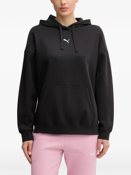 Hanorac cu glugă Puma cu broderie cu cordon negru