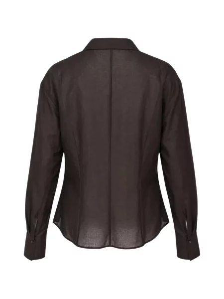 Top Club21 Collection de mătase drapat maro