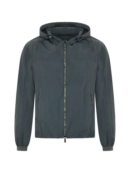 Jachetă cu glugă Moorer cu glugă albastru