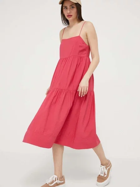 Obleka Abercrombie & Fitch roza