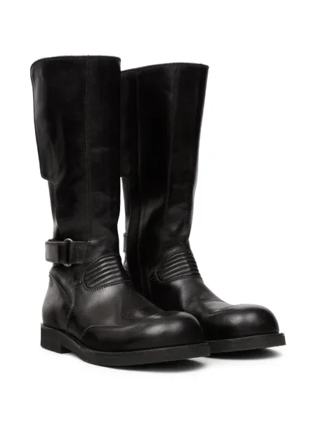 Botine Mm6 Maison Margiela din piele biker negru