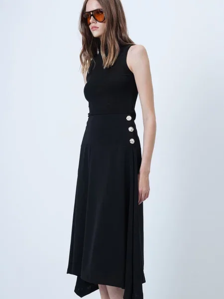 Trend Alaçatı Stili Fustă negru