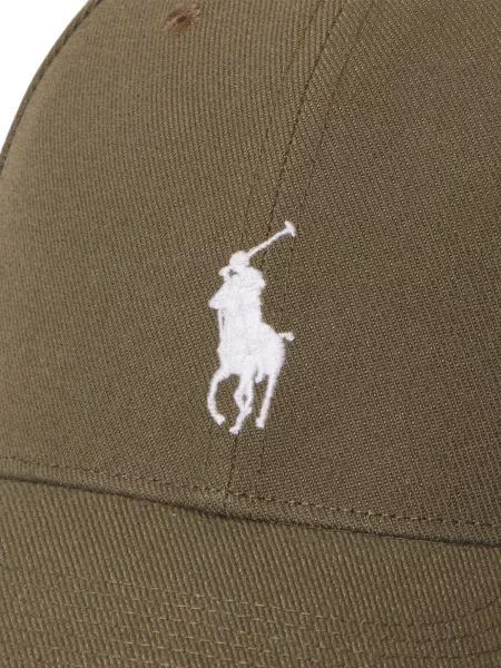 Μικρός κασκέτο Polo Ralph Lauren με χαμηλή μέση υφαίνω διαγωνίως πράσινο