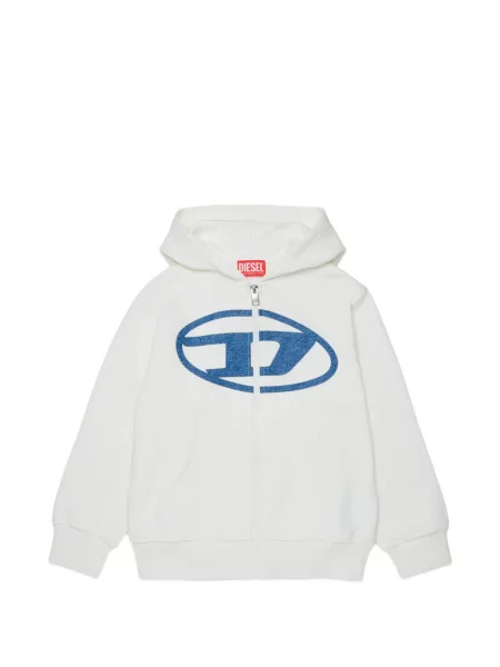 Bluza z kapturem dziecięca Diesel biała