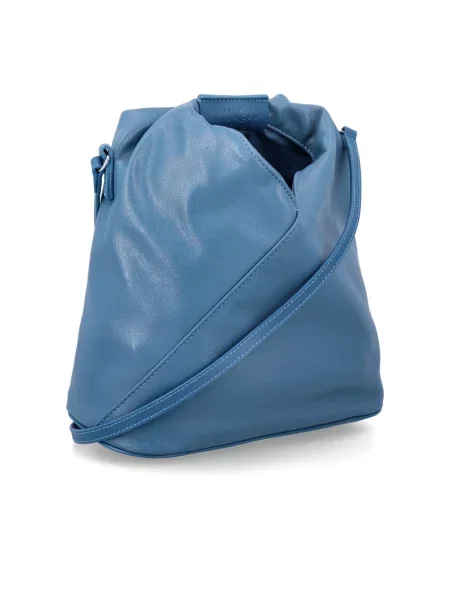 Torebka crossbody Mm6 Maison Margiela skórzana niebieska