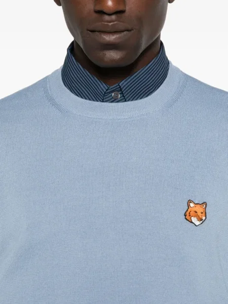 Pulover Maison Kitsune de lână albastru