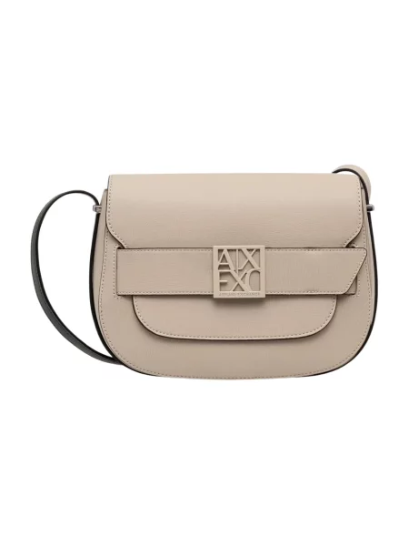 Armani Exchange torebka crossbody z imitacji skóry beżowa