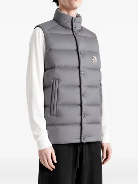 Prošiven prsluk Moncler Tibb s autogramom siva