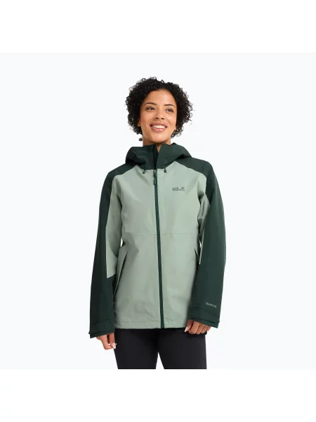 Куртка дощовик Jack Wolfskin Wildbound 2L green zinnia зелена
