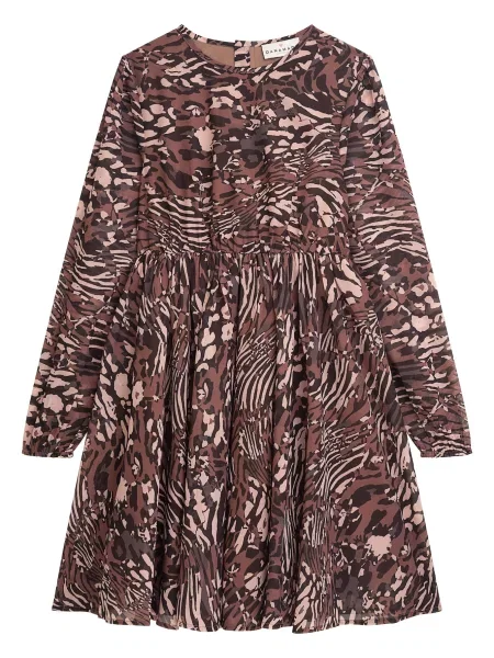 Danamade Rochie Gry bej / maro / brocart negru