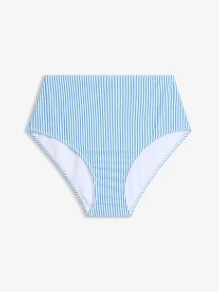 Figi bikini z wysoką talią niebieskie