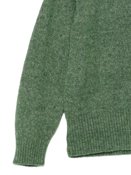 Pulover Kangra cu decolteu rotund verde