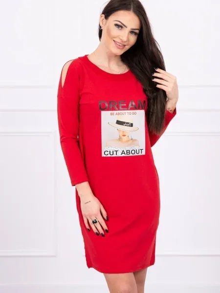 Rochie Kesi cu imagine de costum roșu