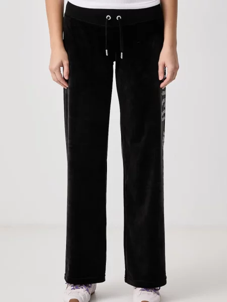Juicy Couture pantaloni de trening pentru femei OLD GOTHIC OG STRAIGHT negru