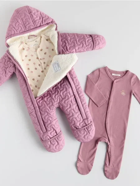 Reserved Set de 2 salopete din mov