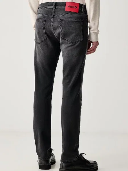 HUGO jeansy slim fit czarne
