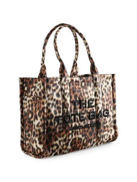 Geantă shopper Marc Jacobs cu model leopard maro