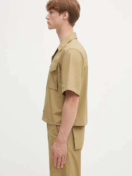 Helmut Lang cămașă din BOXY.FIELD.SHRT.COMP regular verde