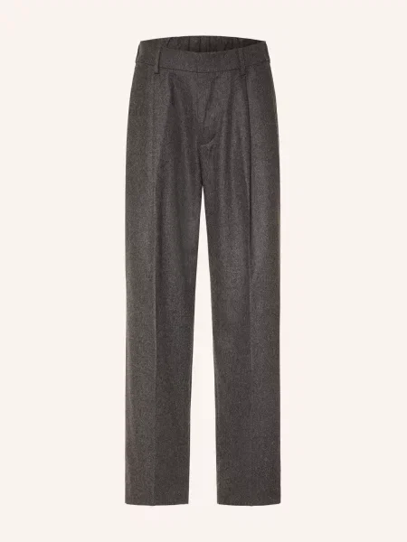 Oblekové Kalhoty Kay Relaxed Fit dark grey mel šedé
