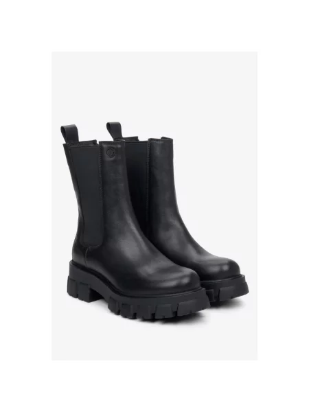 Кожаные ботинки челси Estro черные