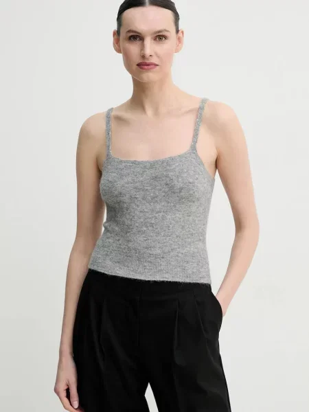 Samsoe Samsoe tricou de lana SANOURA gri