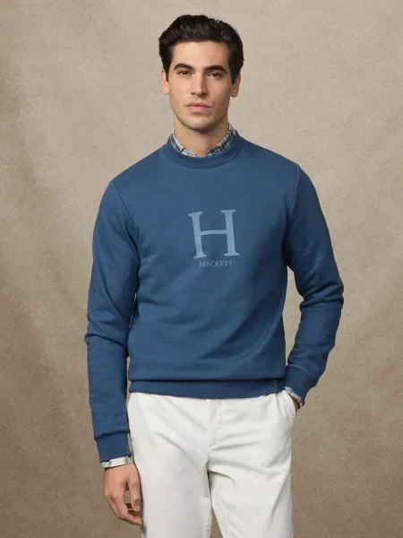 Hackett London melegítőfelső nyomott mintás világoskék