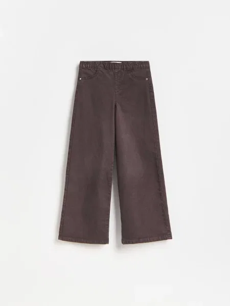 Reserved Джегінси wide leg темно коричневий