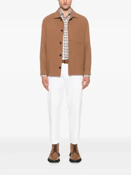 Pantaloni cargo Eleventy alb