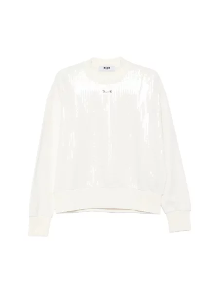 Bluza Msgm z cekinami beżowa