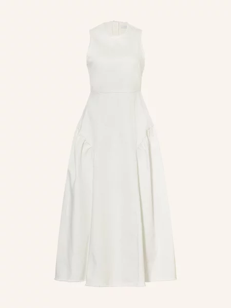 Ivy Oak sukienka jeansowa MARCA ANN maxi rozkloszowana beżowy