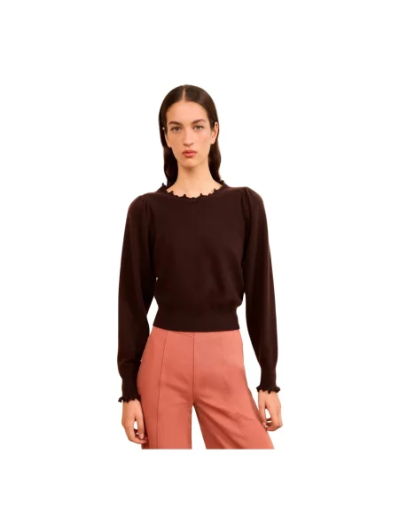 Sweter Ulla Johnson z kaszmiru brązowy