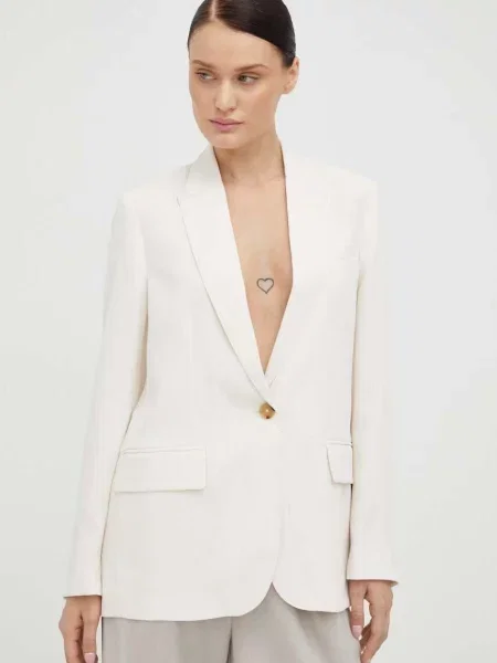 Піджак Day Birger et Mikkelsen бежевий однобортний однотонна