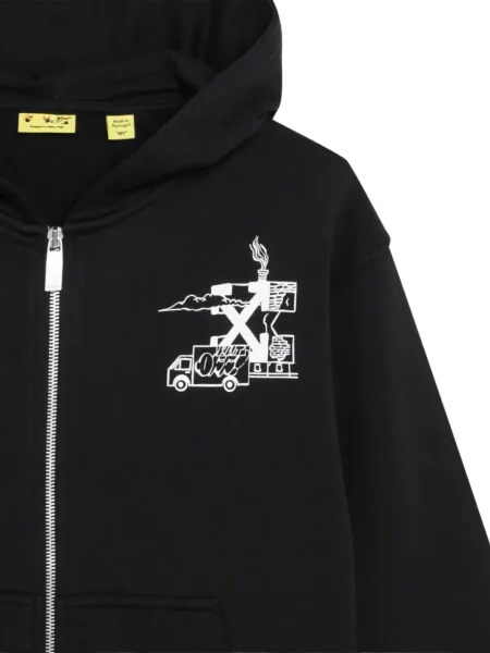 Bluza z kapturem dziecięca Off-white biała