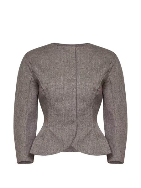 Geacă Jacquemus cu decolteu rotund maro