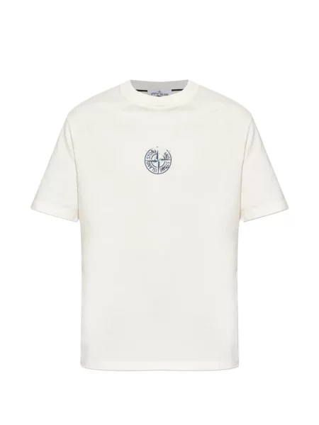 Tricou Stone Island cu imagine alb