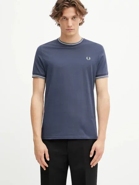 Fred Perry tricou din bleumarin uni albastru