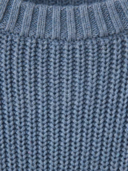 Sweter z prążkowanej dzianiny Teen L MANGO TEEN niebieski