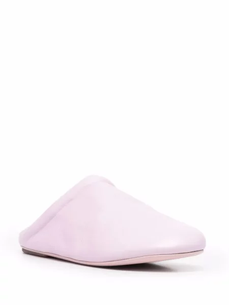 Papuci tip mules Marsell din piele slip-on roz
