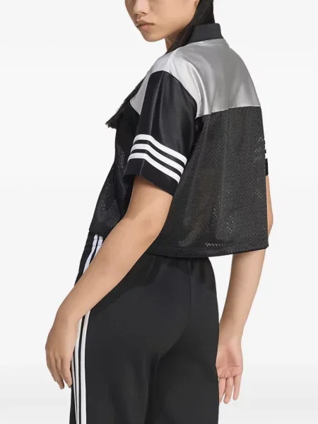 Decupat top Adidas din jerseu alb