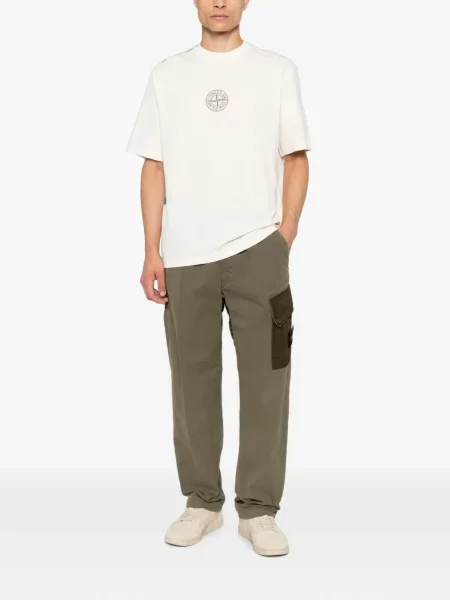 Pantaloni cargo Stone Island cu strasuri verde