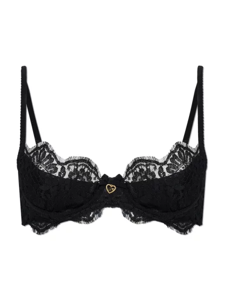Lniany biustonosz Dsquared2 czarny