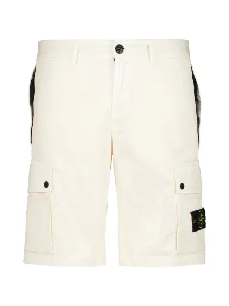 Pantaloni scurți Stone Island din țesătură twill cu strasuri