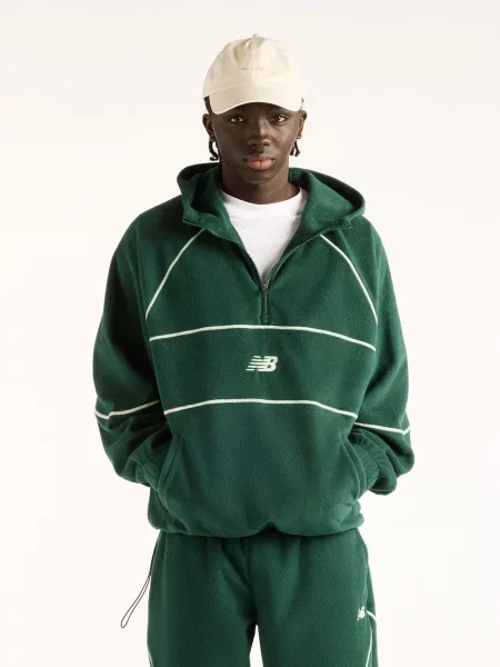 Спортивна кофта New Balance Trackside Polar Fleece фліс зелений